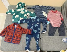 Carter  s Baby Boy 12 Months Clothing Lot   Jackets, Rompers, Jeans Bodysuit 6pcs
