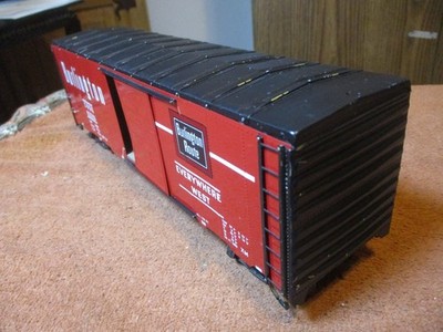 Unbranded 2 Rail O Gauge Burlington CB&Q 62533 40' Boxcar Metal Body VERY NICE