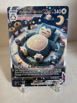 FAN ART: Snorlax Sleepy Knitted Nap Time Holo Promo Pokémon Unofficial