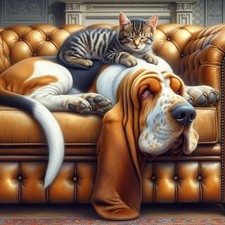 Diamond Art Kits for Adults, Dog Cat Full Drill Diamond Painting for Beginner...
