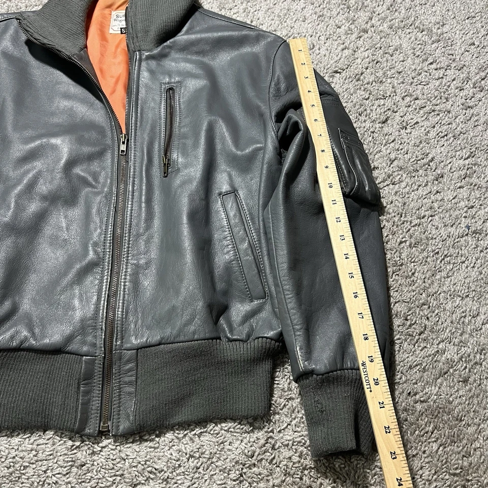 Vintage German Military Leather Flight Jacket Large Fit 52 Bundeswehr Luftwaffe - Image 3 of 4