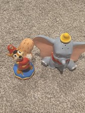 Dumbo Pepper and Timothy Mouse Peanut Salt Shaker Walt Disney Vintage Set