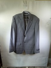 Giorgio Armani Le Collezioni Grey Plaid Two-Button Suit Jacket Blazer