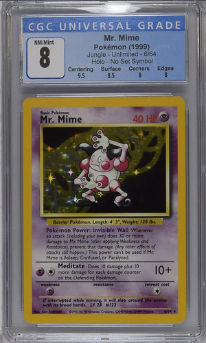 Mr. Mime (Unlimited) graded CGC 9 for sale on eBay