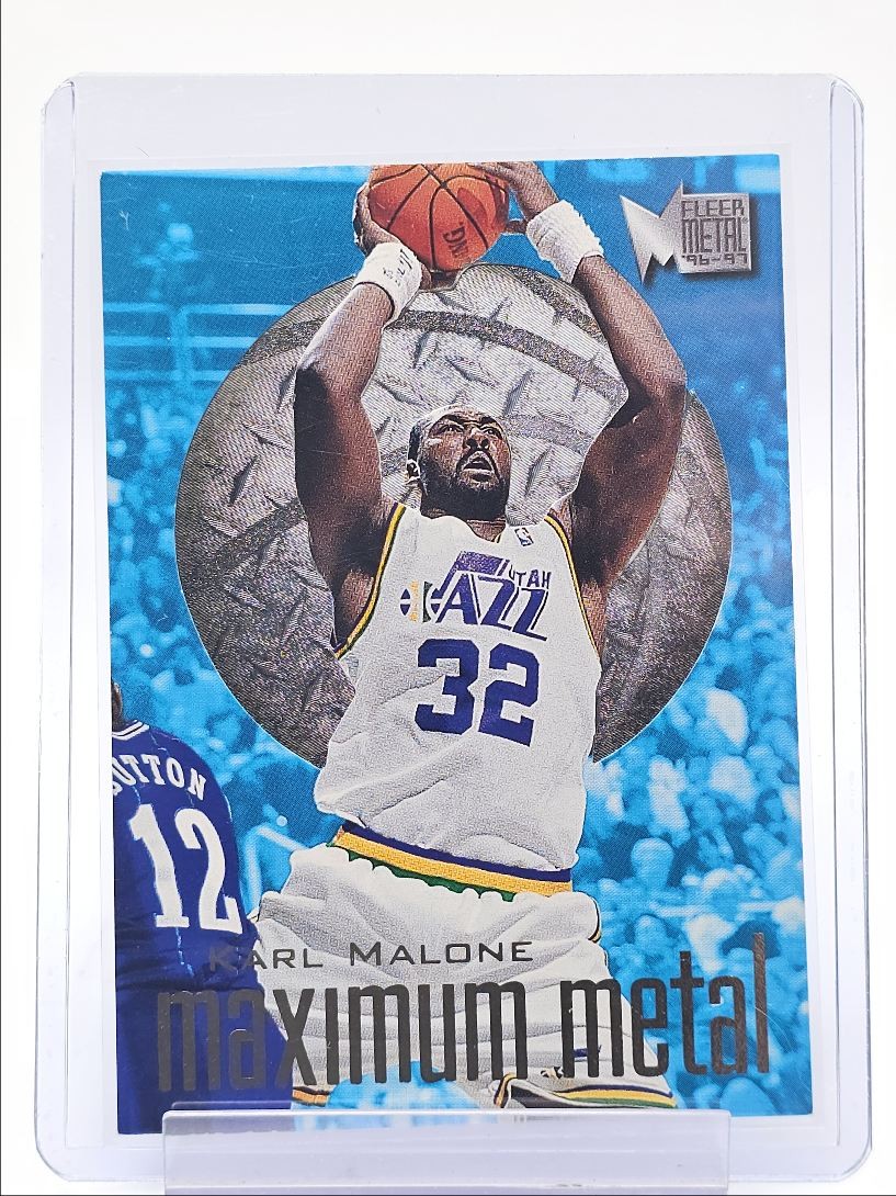 KARL MALONE 1996-97 FLEER METAL MAXIMUM METAL BASKETBALL JAZZ #6 Q5118