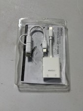 Vivitar Universal SD MicroSD Card Reader Lightning USB-C Micro USB White open