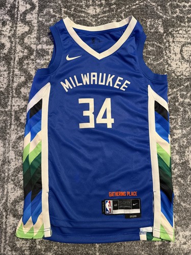 Giannis Antetokounmpo Bucks City Edition Men's Nike Swingman Jersey Small 40 Sz.