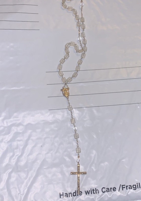 Beautiful Vintage Rosary. 17 1/2 inches long from top to bottom. (Italy) Vintage