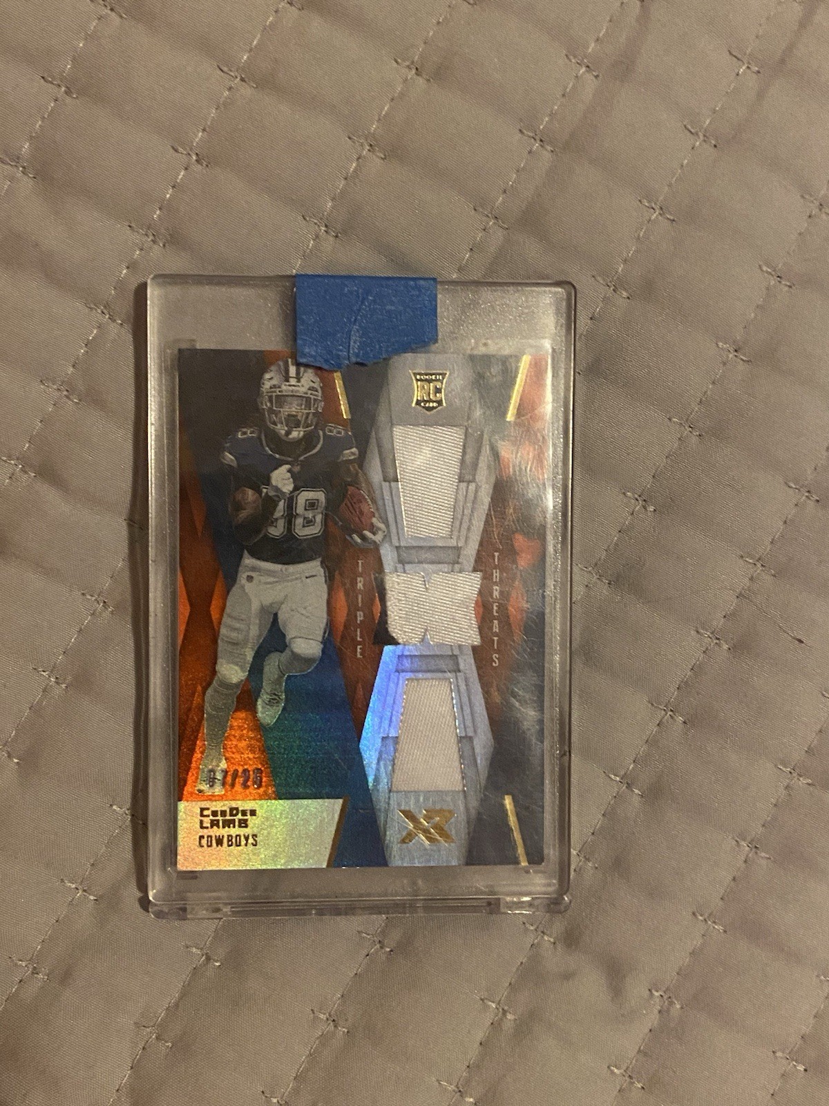 CeeDee Lamb Panini XR Rookie Triple Threats Materials #RTMCL Base