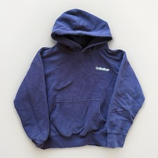 Quiksilver Boys Hoodie Sweatshirt Blue Pullover Jacket Medium Cotton