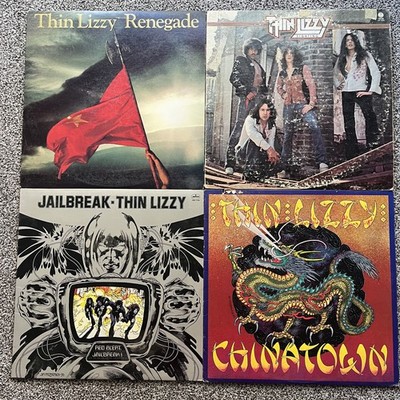 THIN LIZZY  VINYL RECORDS LOT of 4 JAILBREAK CHINATOWN RENEGADE FIGHTING