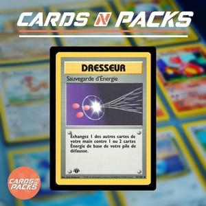 Carte Pokemon Sauvegarde d'Energie 81/102 Set de Base Edition 1 NM-Mint