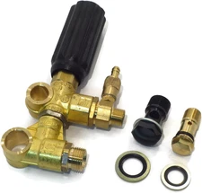 AR20400 Pressure Washer Unloader, 1/2 InletF 3/8 OutletM- Adjust. Injector Brass