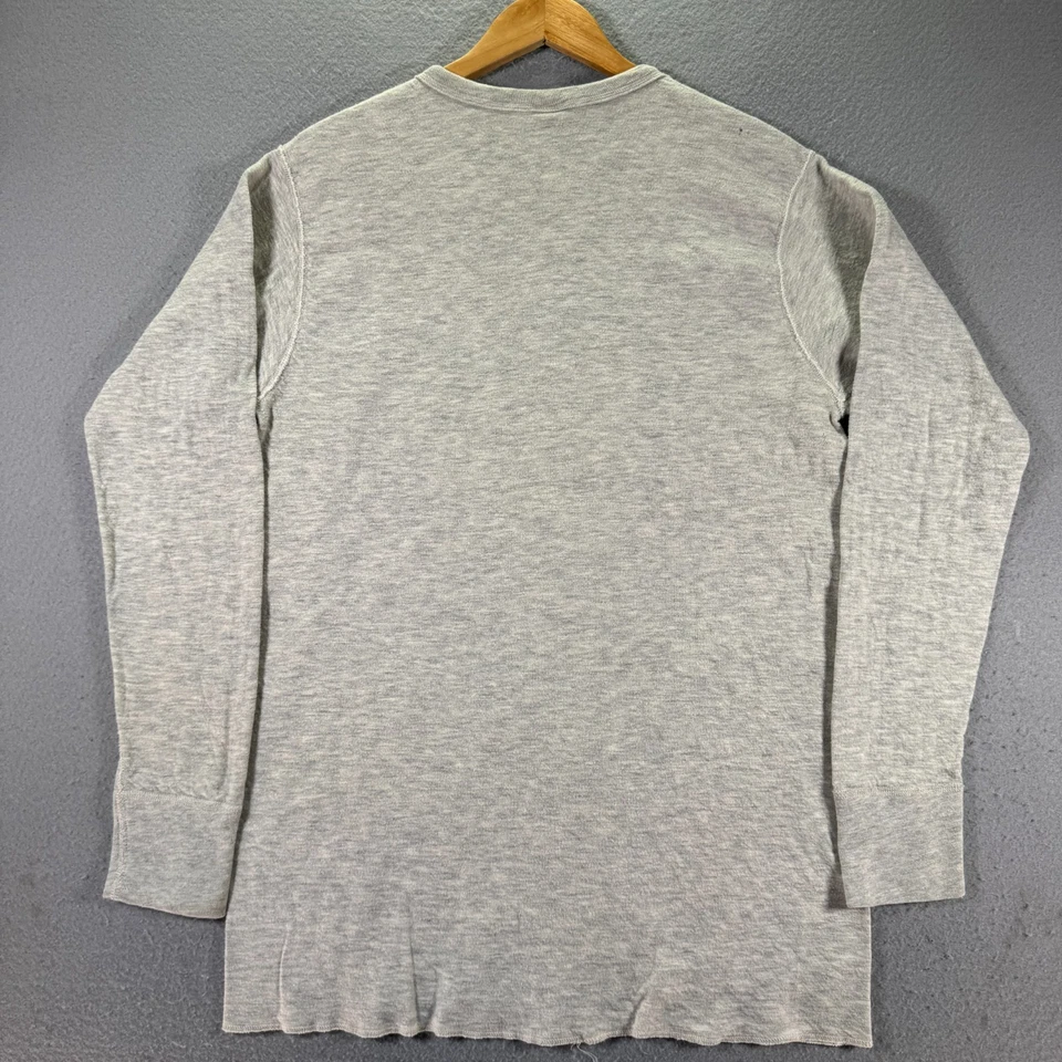 Camisa térmica de manga larga Duofold vintage para hombre grande alta gris lana pesada Foto 2 de 4