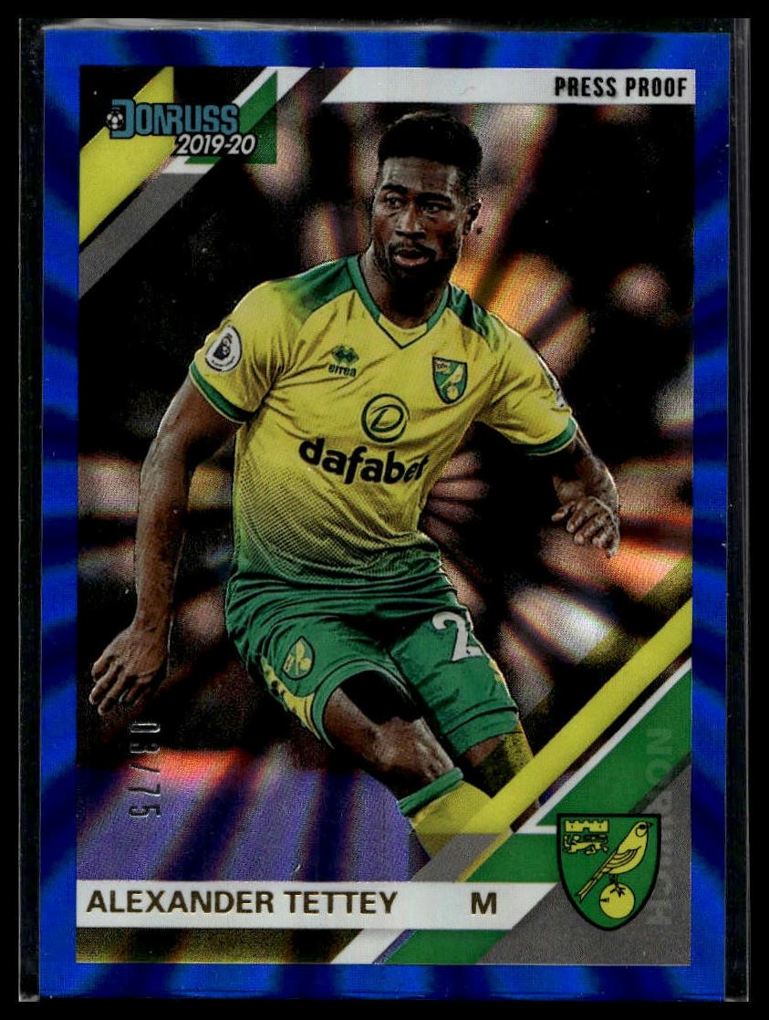 2019-20 Panini #133 Alexander Tettey Donruss Press Proof Blue Laser #/75