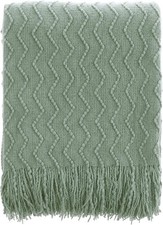 BATTILO HOME Sage Green Throw Blanket for Couch, Home 50"x60",