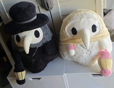 Squishable Plague Doctor Nurse Plush Owl RARE 17" Glow-in-the-Dark Lanterns