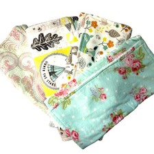 Set Handmade Terrycloth Extra Absorbent Burp Cloths Wash Woodland Baby Girl Gift