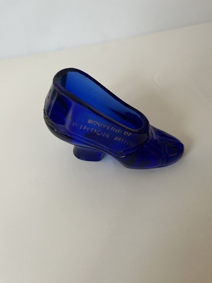 EAPG US Glass Cobalt Blue Slipper Shoe Toothpick Holder, Windom MINN ...