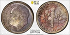 1957 Roosevelt Dime PCGS MS67 Colorful Toned