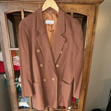 Brown mid length Blazer Women  s or men. Wool blend