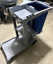 Dryser Janitorial Housekeeping Cart With Blue Bag, Shelves  Dividers, Cart Type