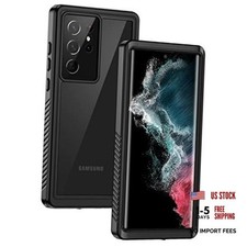 for Samsung Galaxy S22 Ultra Case, IP68 Waterproof for Galaxy S22 Ultra Black