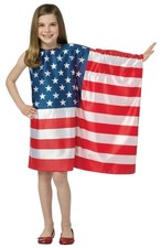 CHILD AMERICAN USA FLAG 4TH JULY INDEPENDENCE DAY PATRIOTIC COSTUME M GC1942710