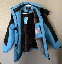 Mountain Ski Snowboard Jacket Waterproof Thermal Fleece Lined Winter Coat