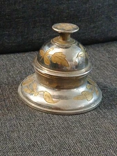 Vintage Silver And Brass Elephant Claw Bell