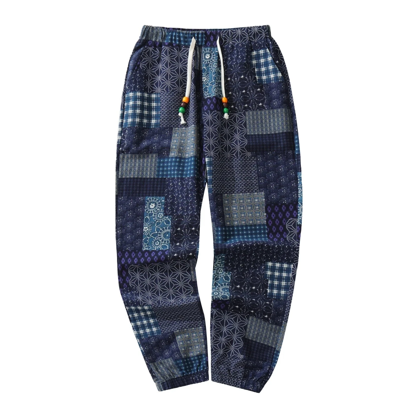 Mens Vintage Hippy Boho Aladdin Harem Wideleg Ninja Pants Trousers Cotton Blend