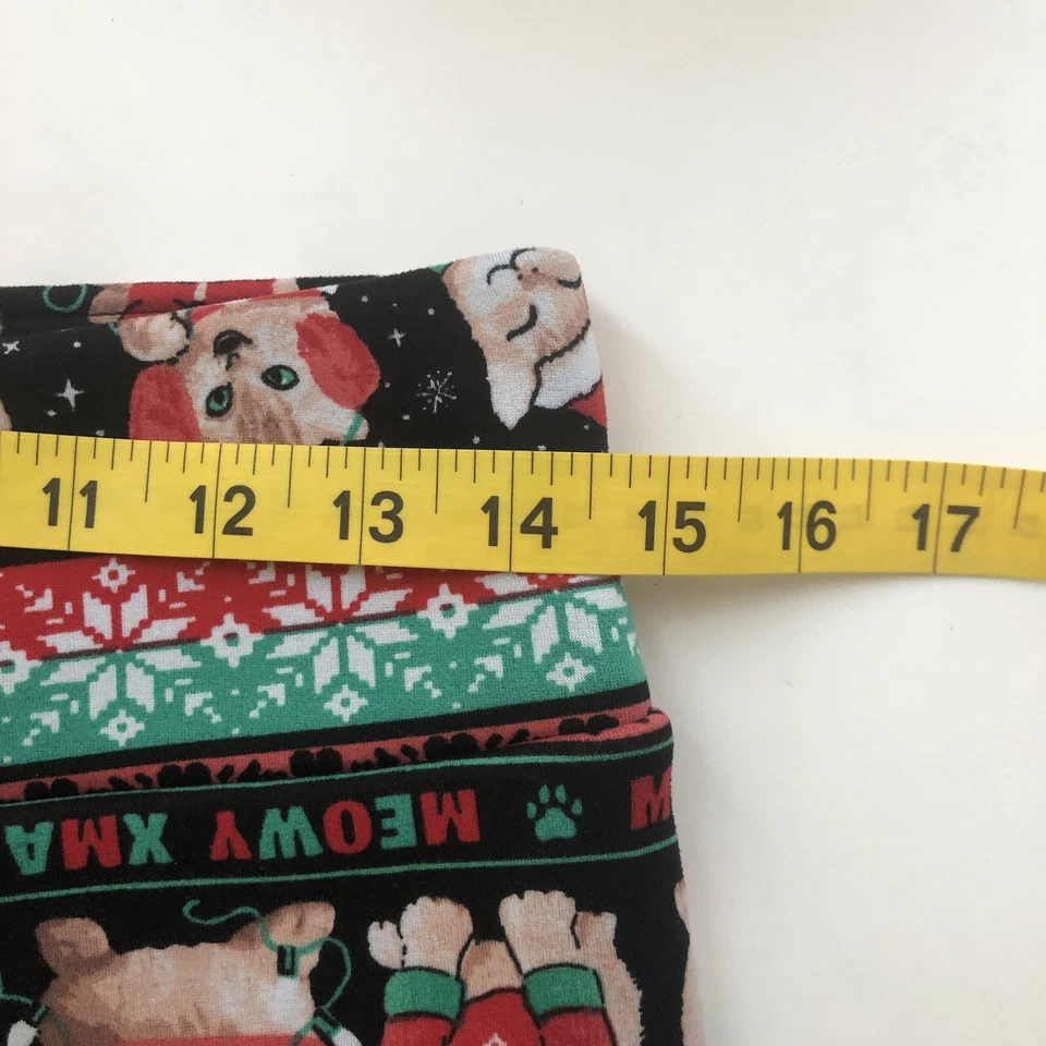 No Borders Adolescentes Leggings Grandes 11-13 Navidad Gatos Pasillo Feria Salón Pantalón Foto 3 de 4