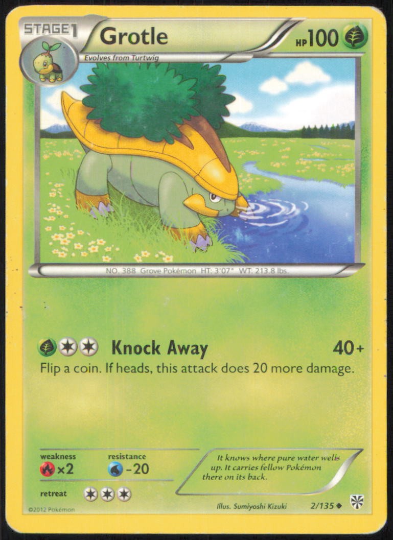 GROTLE 2/135 UNCOMMON PLASMA STORM POKEMON LIGHTLY PLAYED