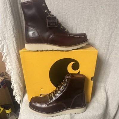 Carhartt FW6145-M Moc Toe Wedge Boot Brown EH Slip Resistant 11.5M