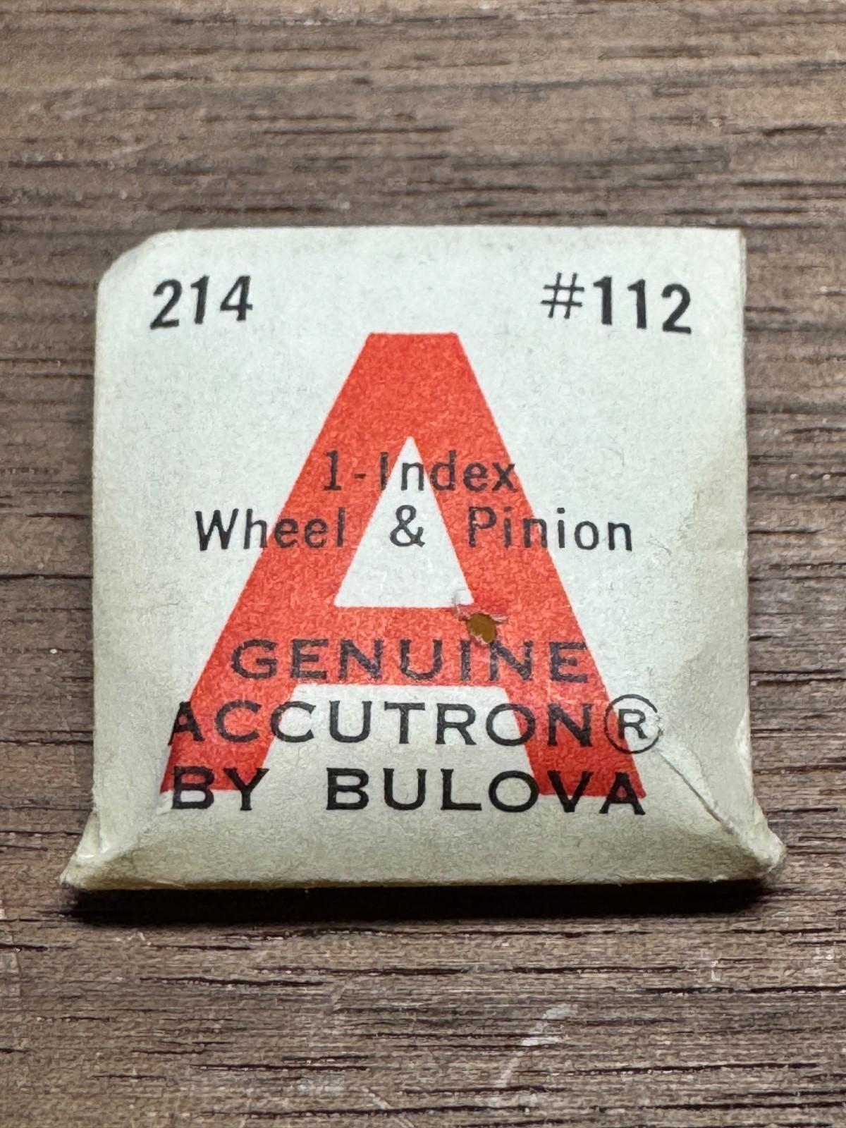 Vintage Accutron watch 214 #112 Index Wheel and Pinion - NOS Sealed!