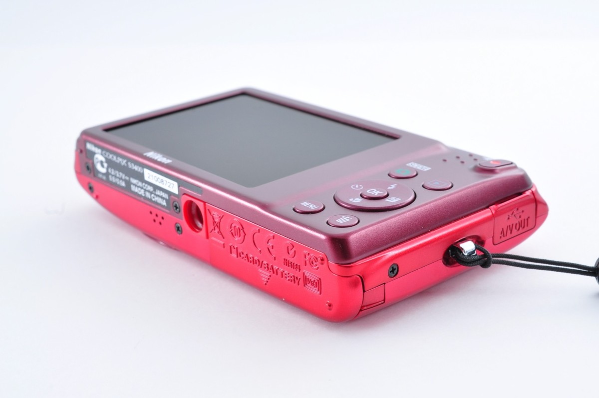 Mint ] Nikon Coolpix S3400 RED Compact Digital Camera from