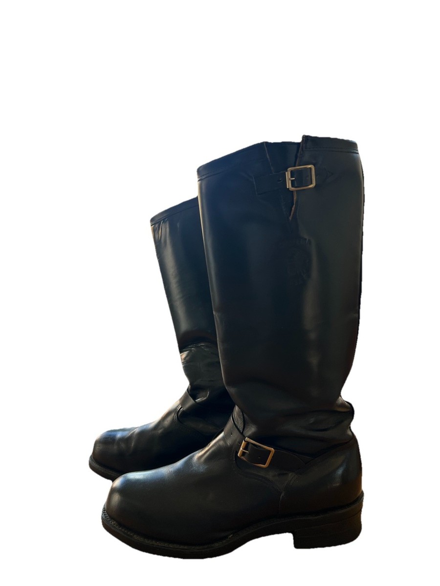 CHIPPEWA VTG Black Engineer Motorcycle Boots 17 display picture 3