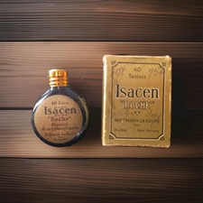 Vintage Hoffmann‑La Roche “Isacen” Pharmaceutical Set — Bottle + Box — 40