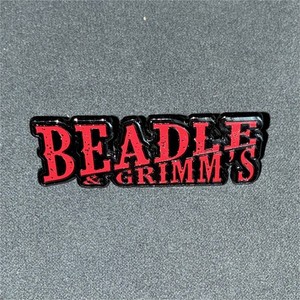 Beadle Grimm's Red & Black Logo Pinback Pin Double Clutch Back