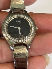 NEW ESQ By Movado Swiss Women’s Watch 25MM Black Dial.  New Battery