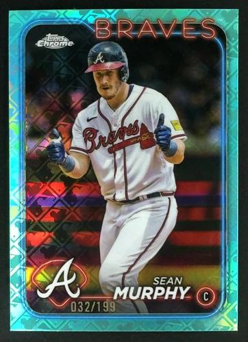 2024 Topps Chrome Logofractor Edition Sean Murphy #255 CARD Braves /199 Aqua MLB