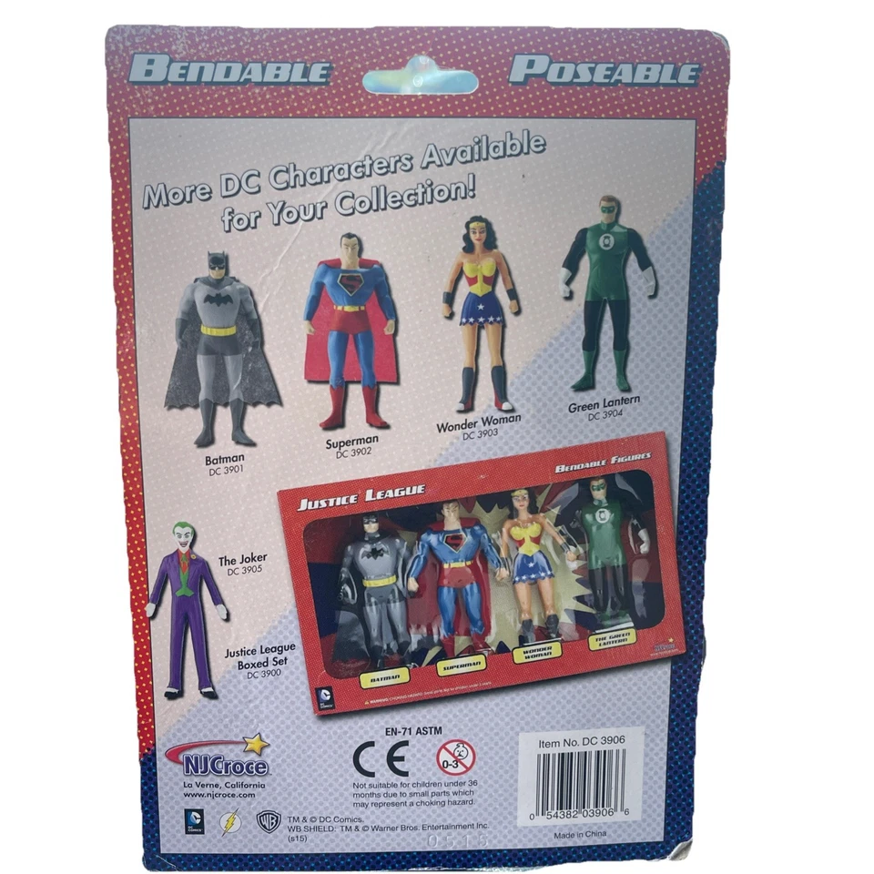 NJ Croce The Flash Flexible-Figuras Posables DC Comics Goma Sellado de Fábrica Foto 2 de 2