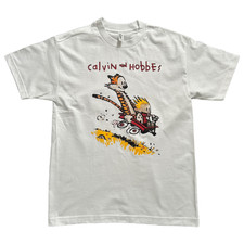 Calvin and Hobbes Retro Funny Cartoon Unisex T-shirt. S-5XL