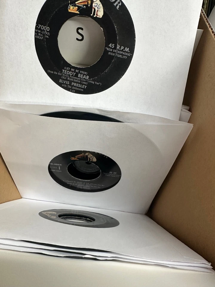 200+ Lot Records 7" 45 rpm Elvis Beach Boys Buddy Holly Jazz Rock Pop 50-60s - Image 4 of 4