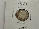1962 D Roosevelt Dime 10 Cents Silver Coin XF Tarnish