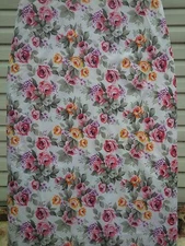 CHECKYS DEALS ROSES WHITE 15 X 55 STANDARD REPLACEMENT IRONING BOARD COVER & PAD
