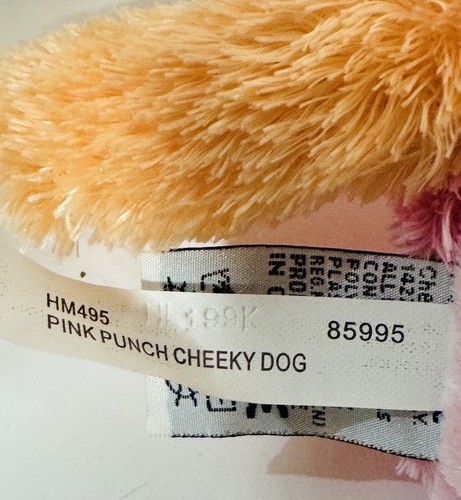 GANZ Webkinz Pink Punch Cheeky Dog Puppy Plush Stuffed Animal Toy HM495 NO CODE - Picture 9 of 14