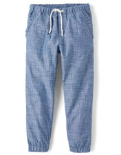 NWT Gymboree Little Essentials Chambray Jogger Pants Girl's Size 10