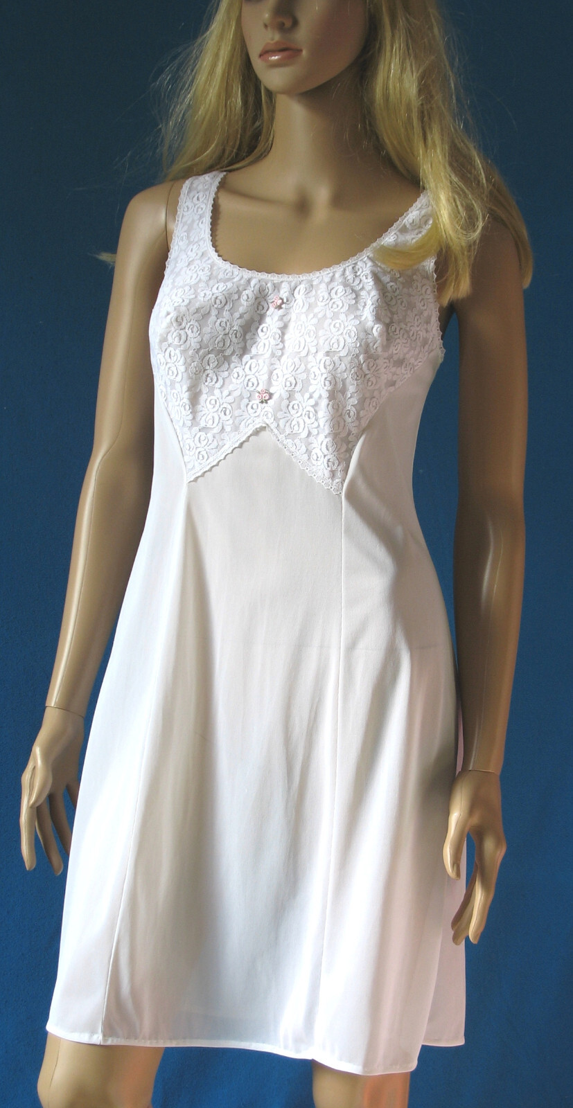 ATTRAKTIV und SEXY 60/70er VINTAGE-Perlon/Nylon-Unterkleid-Unterrock Gr.46 (972