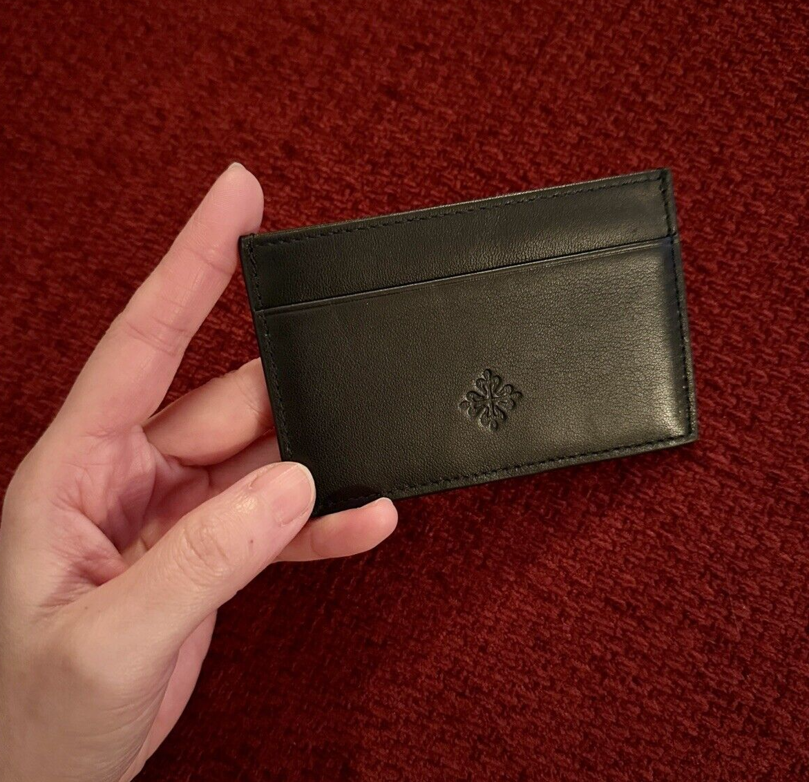 Patek Philippe Calatrava Black Calfskin Cardholder Card Wallet